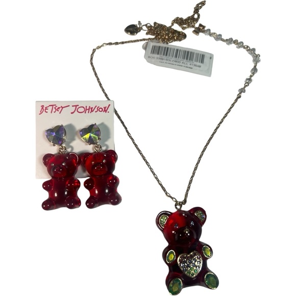 Betsey Johnson Gummy Bear Christmas Earrings Holiday Jewelry New NWT - Picture 8 of 9